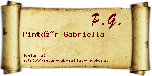 Pintér Gabriella névjegykártya